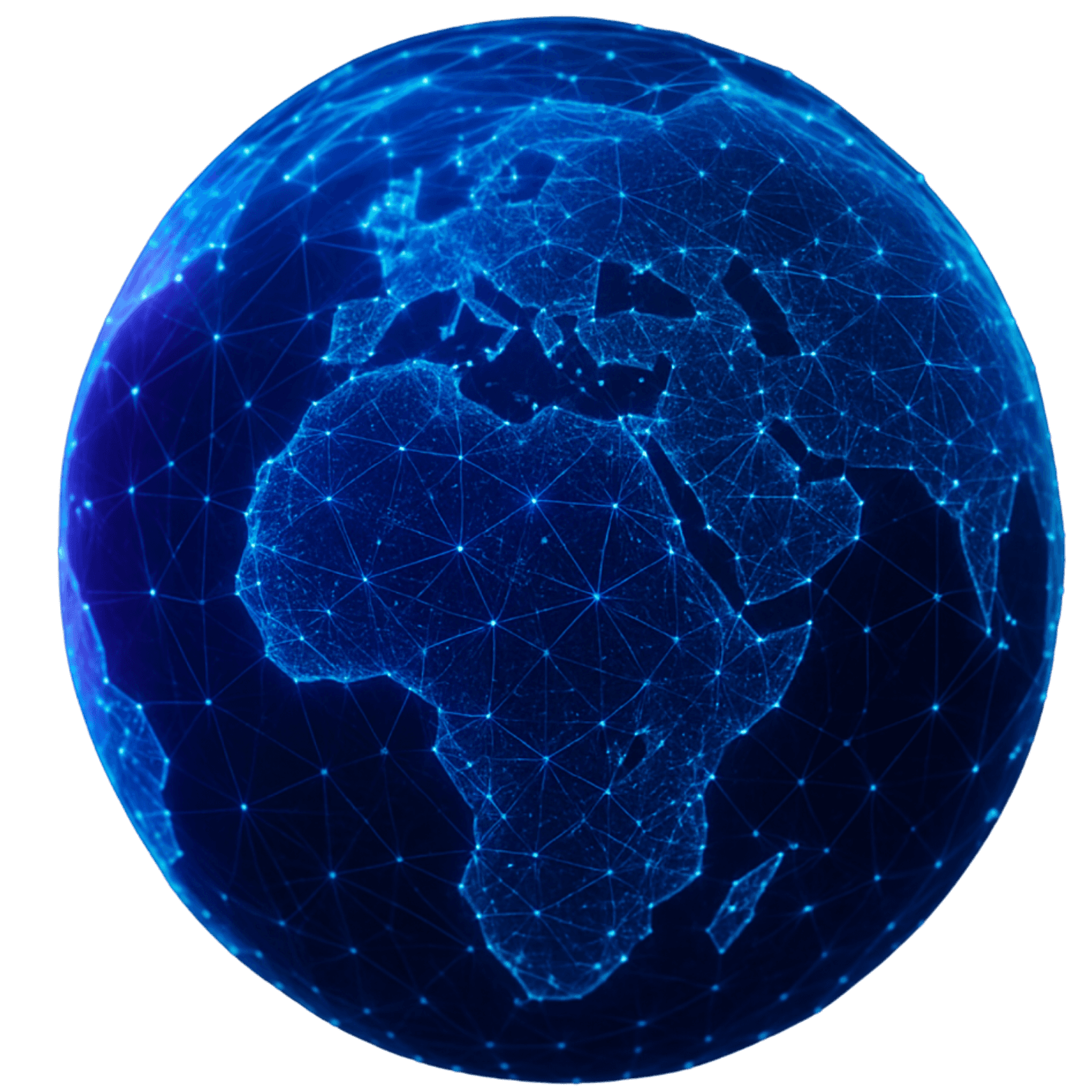 Globo digital representando a expansão global da Neurostack