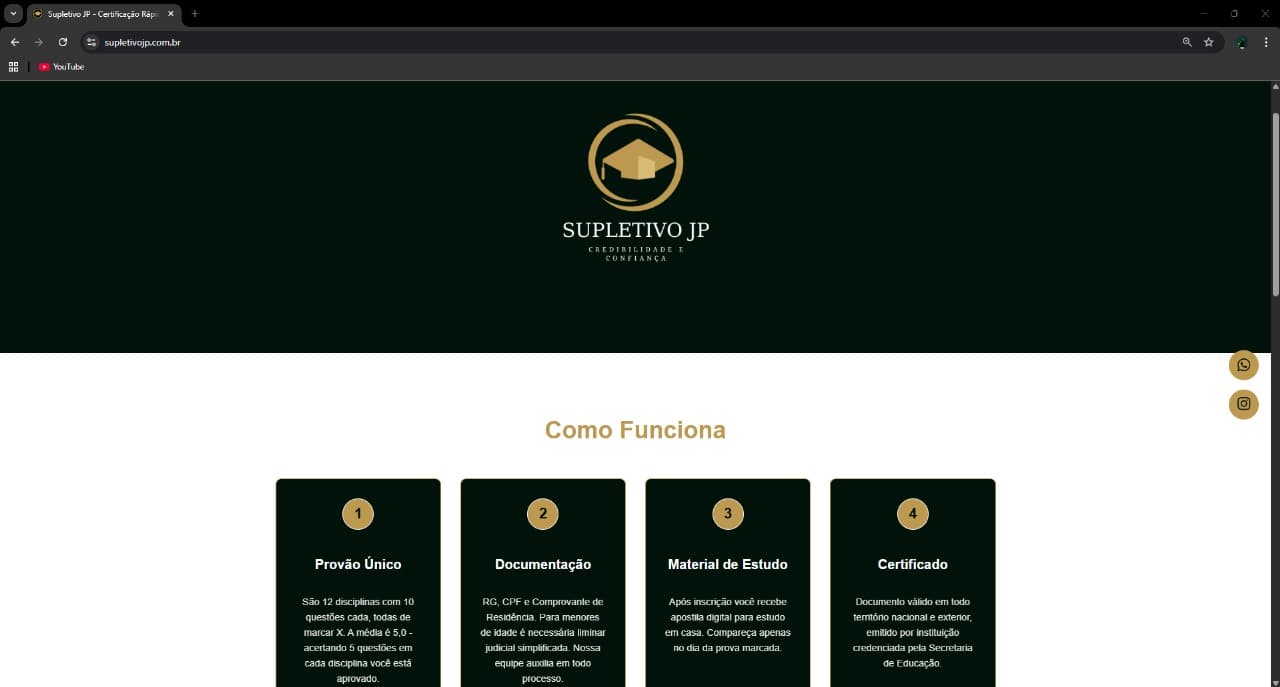 Thumbnail do projeto Portal Educacional – Supletivo JP